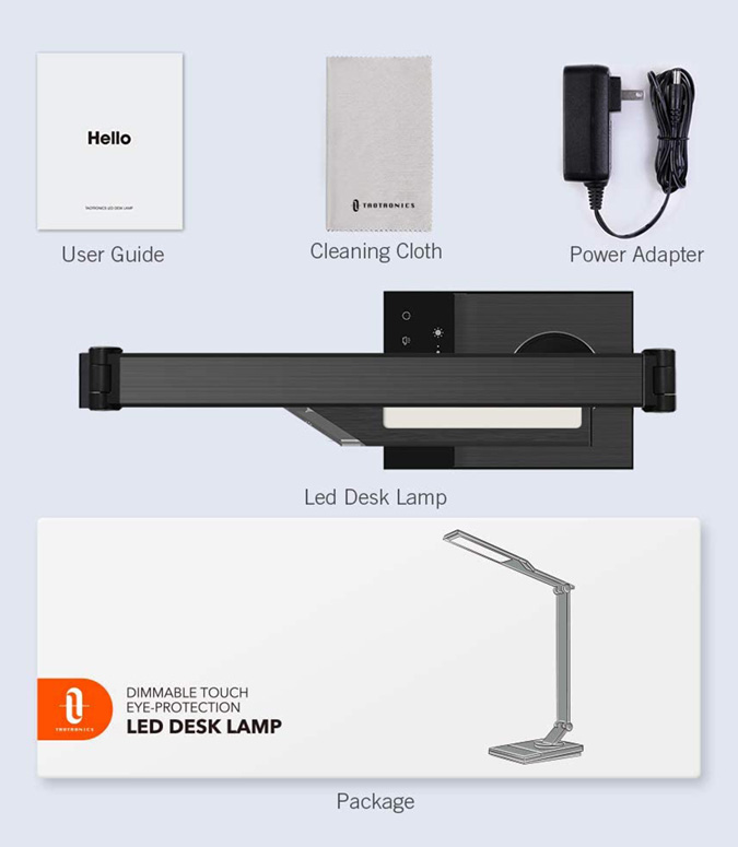 lámpara led de metal para escritorio 